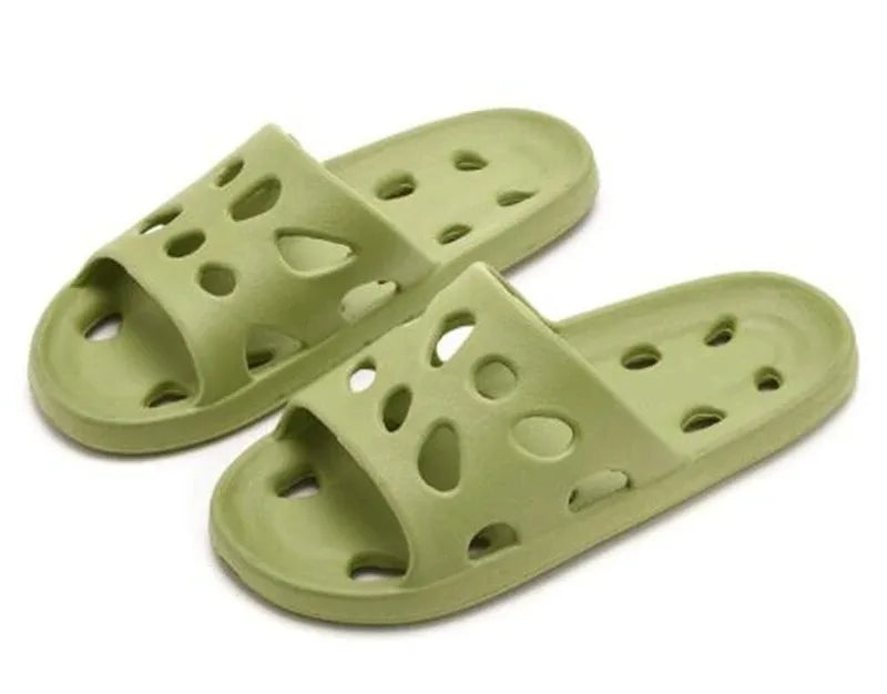 Summer Non-Slip Leaky Slippers – Unisex EVA Sandals for Home & Beach