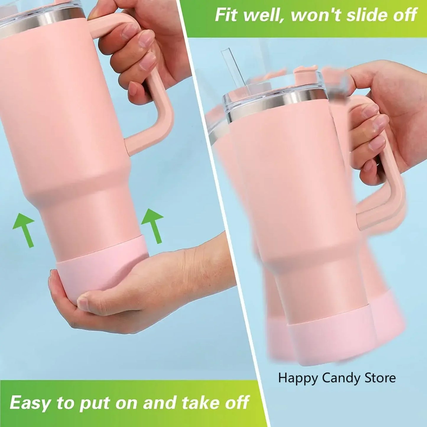 Silicone Protective Sleeve – Non-Slip Boot for 30/40oz Stanley Tumbler with Handle