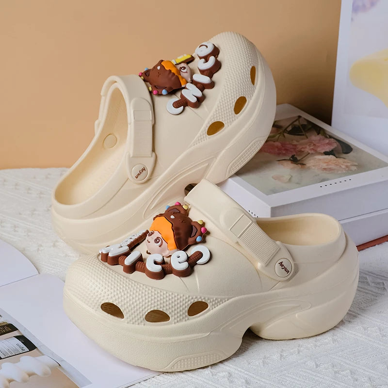 Women’s Summer Wedge Sandals – Breathable Platform Clogs