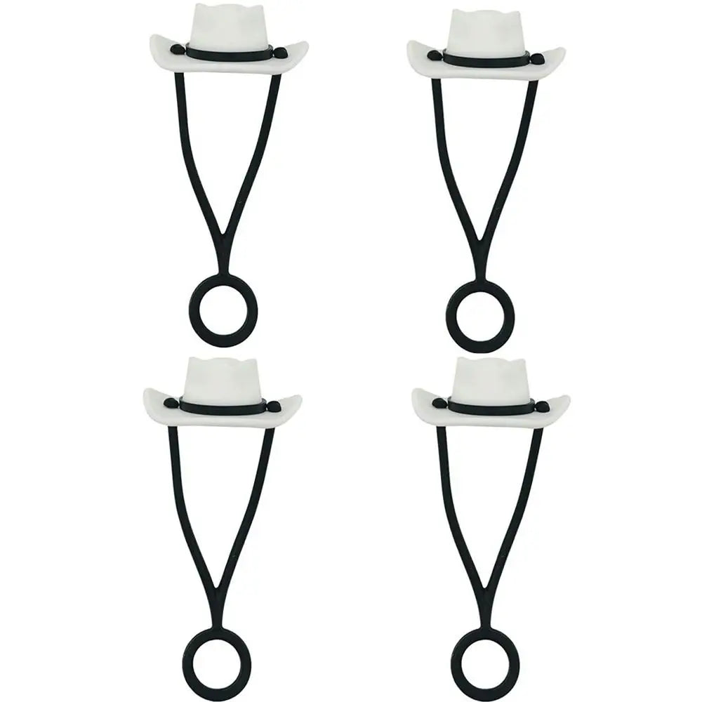 Silicone Cowboy Hat Straw Covers – Cap Compatible for 30/40oz Tumbler, Cowgirl Topper Lid Accessories