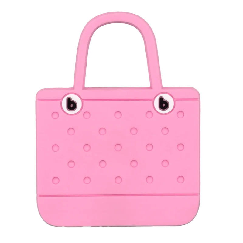1PC Pink Bag Charm – Shell, Seahorse & Sunglasses for Women’s Beach Tote