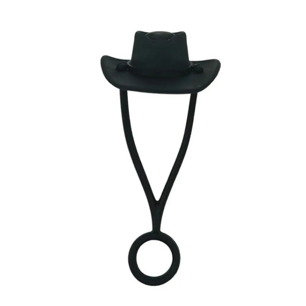 Silicone Cowboy Hat Straw Covers – Cap Compatible for 30/40oz Tumbler, Cowgirl Topper Lid Accessories
