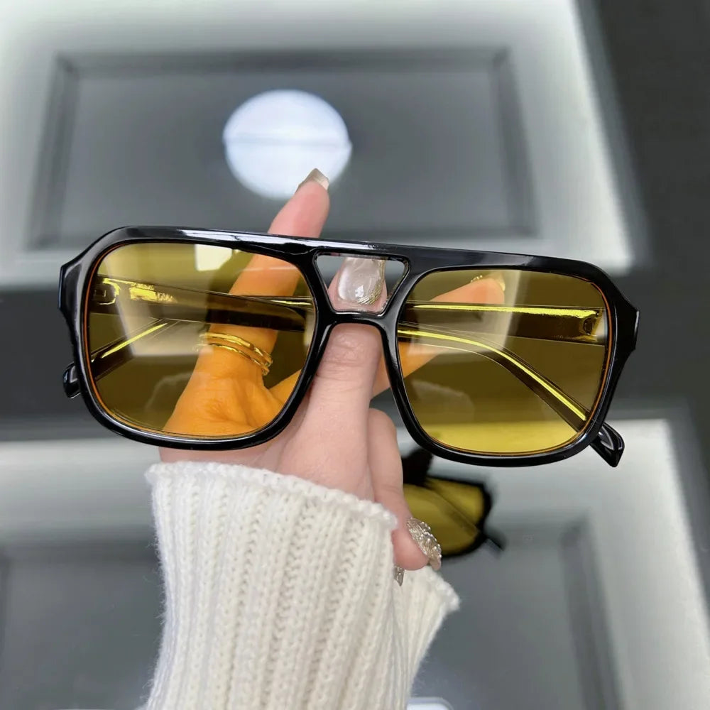 Vintage Square Sunglasses for Women – Retro Leopard Designer Shades