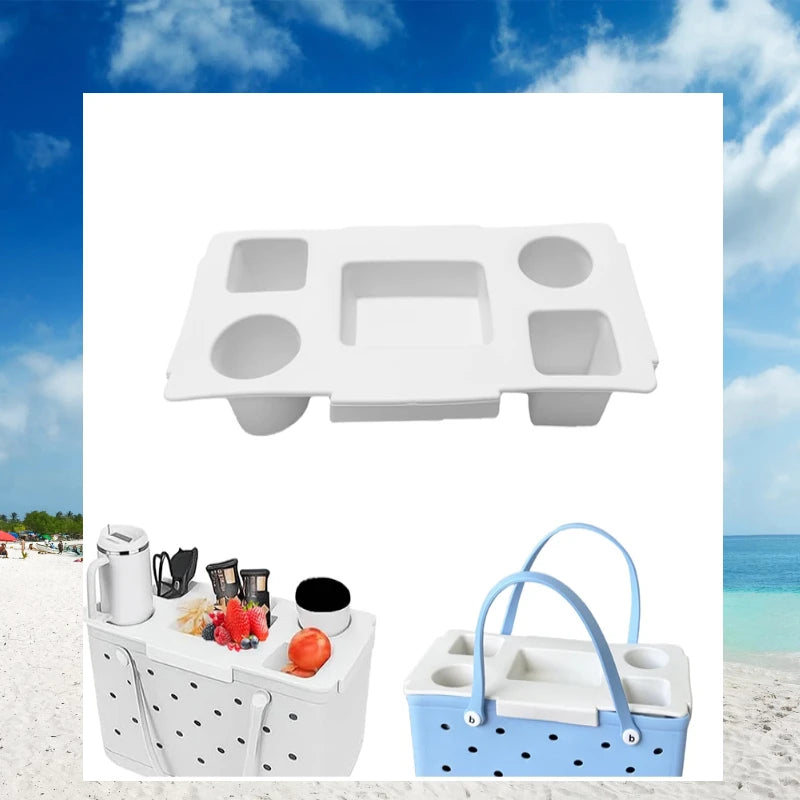 Cup Holder Tray Organizer – Waterproof Storage for Stanley & Beach Bag, Travel & Camping Use