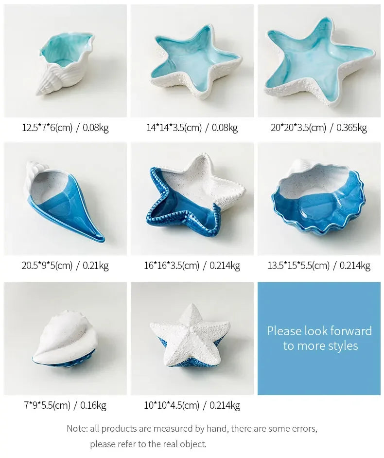 Ceramic Sea Shell Jewelry Tray – Elegant Decorative Storage