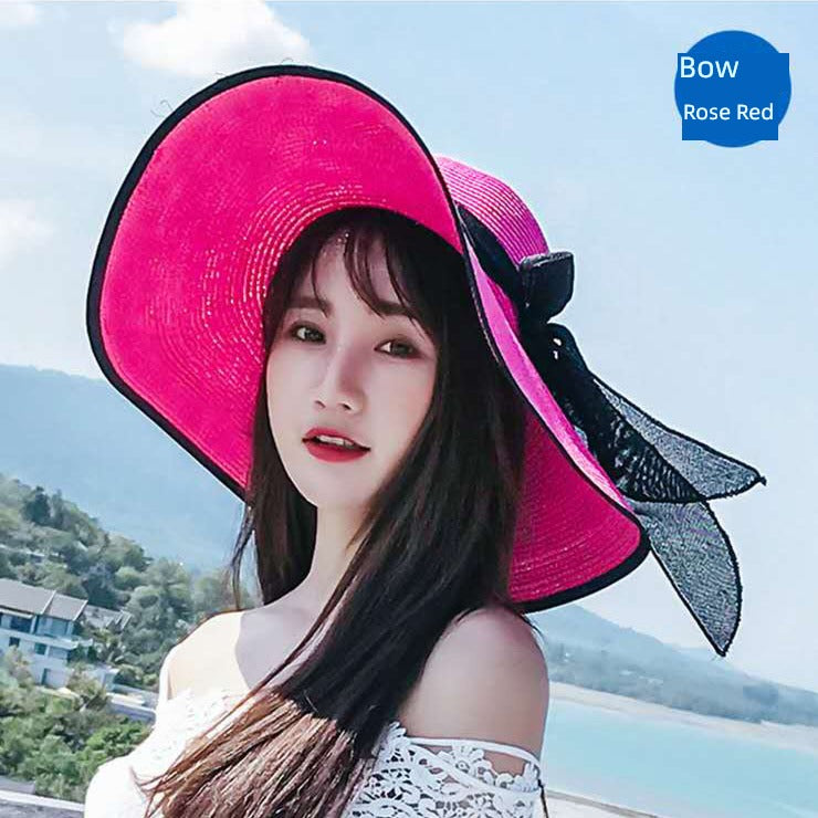 Straw Hat Women's Summer Seaside Travel Vacation Big Brim