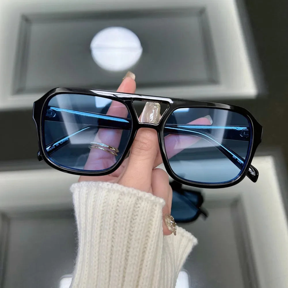 Vintage Square Sunglasses for Women – Retro Leopard Designer Shades