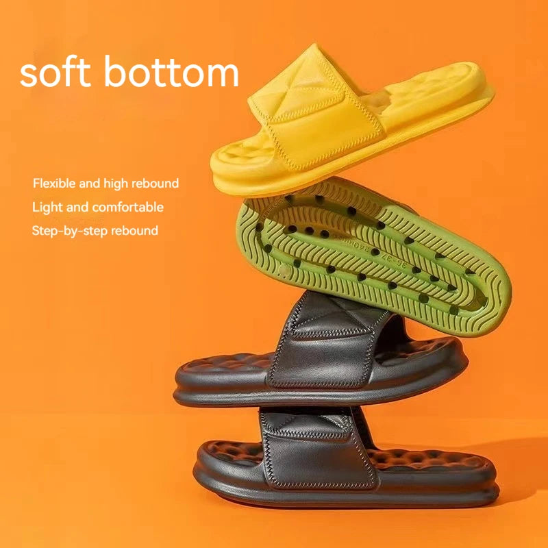 Unisex Macaron Color Slippers – Comfortable Non-Slip Home Shoes