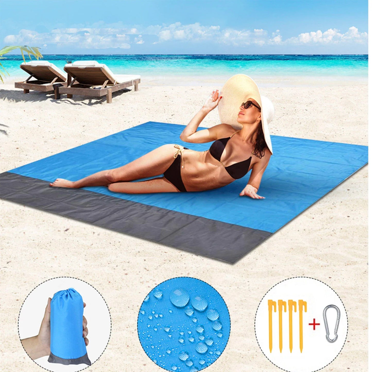 Waterproof Sandproof Beach Blanket – Lightweight & Portable