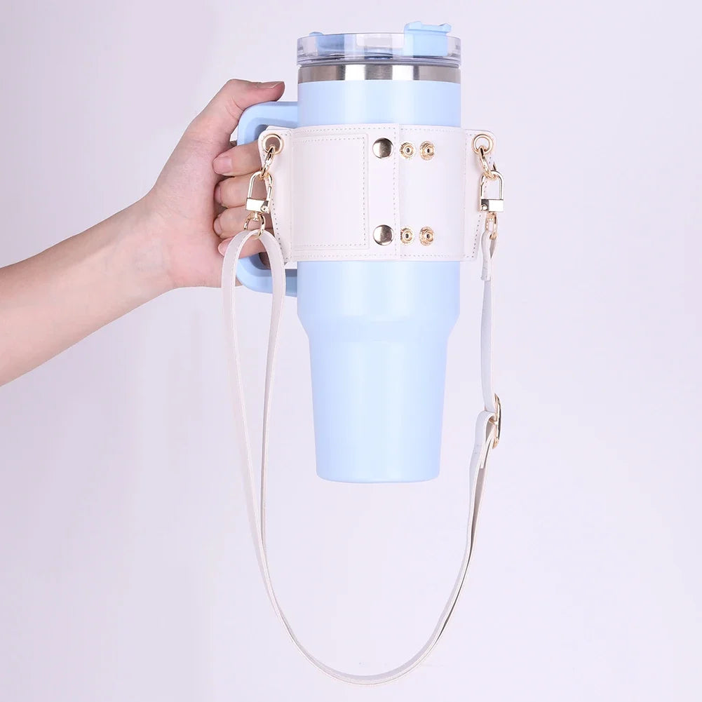 Water Bottle Carrier – Adjustable Strap Holder for 30oz & 40oz Stanley Tumblers