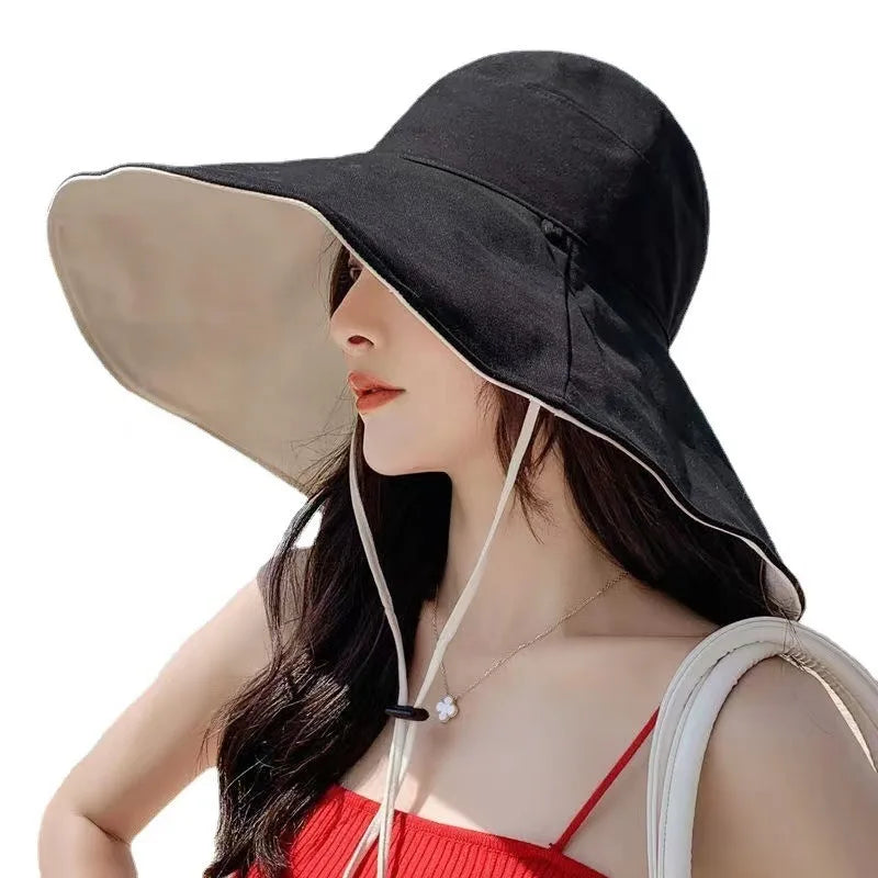 Wide Brim UPF 50+ Sun Hat – Women's Anti-UV Protection Beach & Hiking Hat