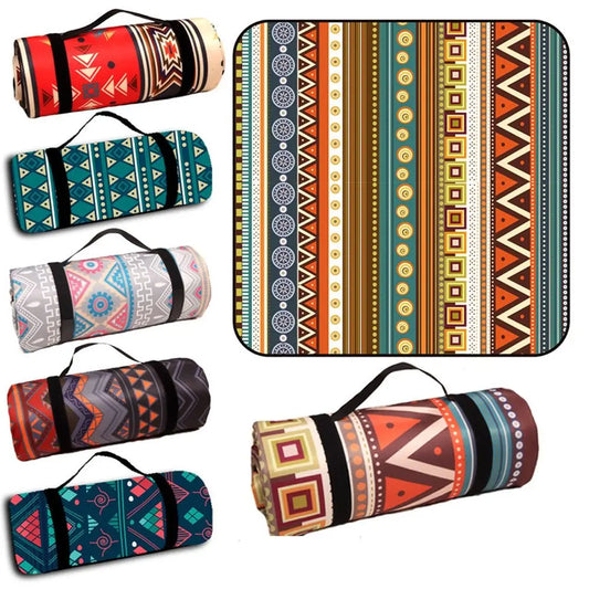 Thickened Ethnic Style Picnic Mat – Waterproof & Portable (200×150cm)