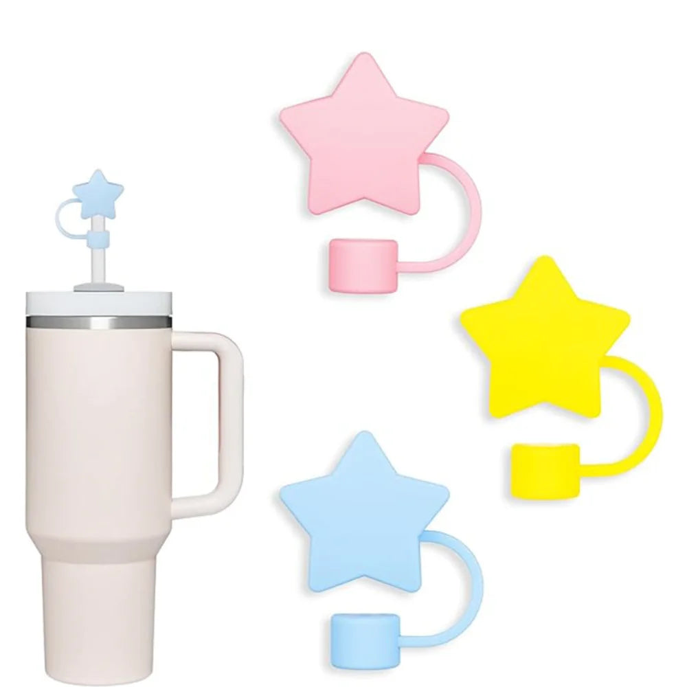 10mm Star Shape Straw Cover With 30/40 Oz Tumbler Silicone Star
