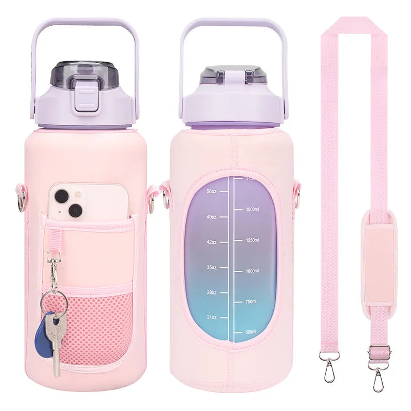 2L Water Bottle Holder – Thermo Pouch with Strap & Carrier Sleeve