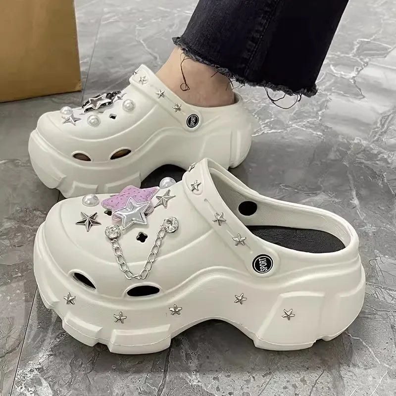 Women’s Fashion Charm Clogs – Sexy Platform Sandals