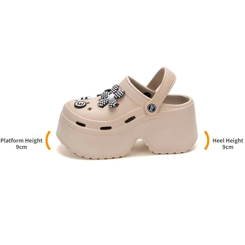 Women’s Cloud Clog Slippers – High Heel Platform Sandals