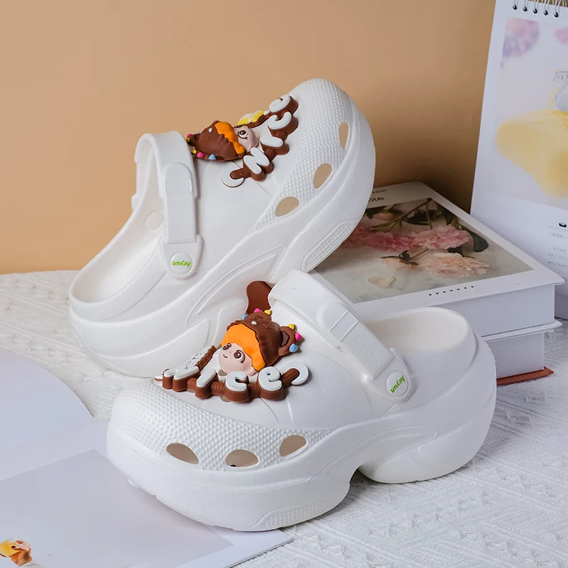Women’s Summer Wedge Sandals – Breathable Platform Clogs