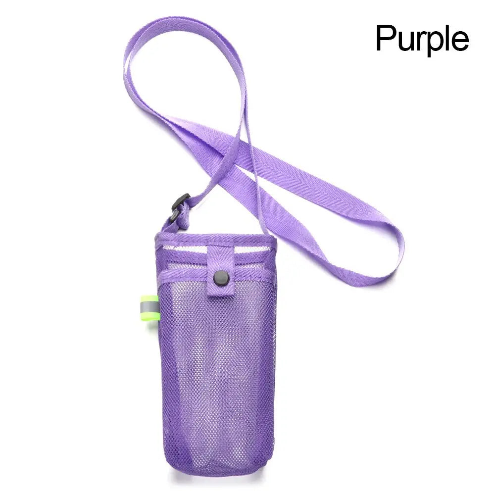 Sport Bottle Holder – Mesh Sleeve with Strap & Phone Pocket for Outdoor Use