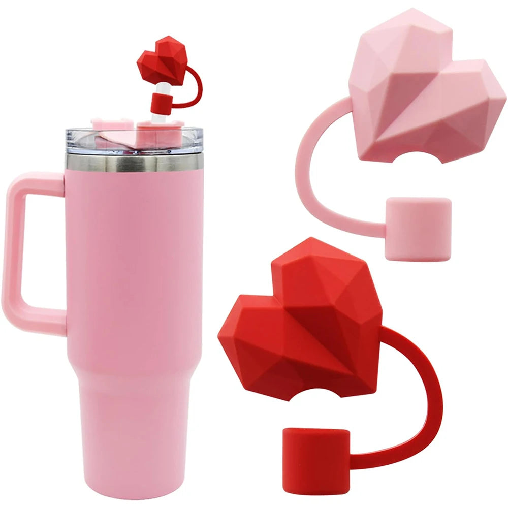 Straw Cover Cap for 30oz 40oz Tumbler Cup, Heart-shaped Straw Topper