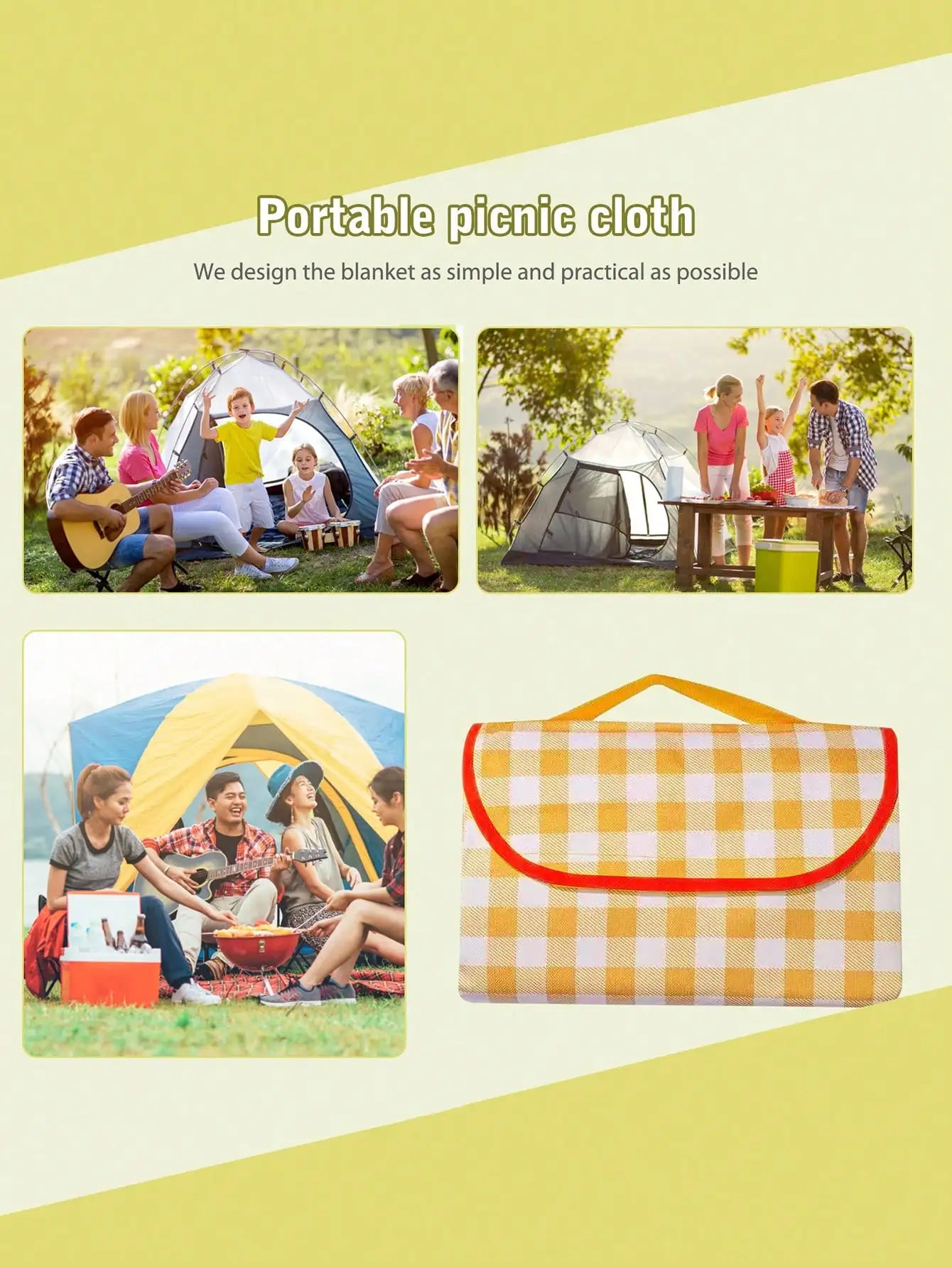 Foldable Picnic Mat – Thickened & Sand-Proof Outdoor Blanket
