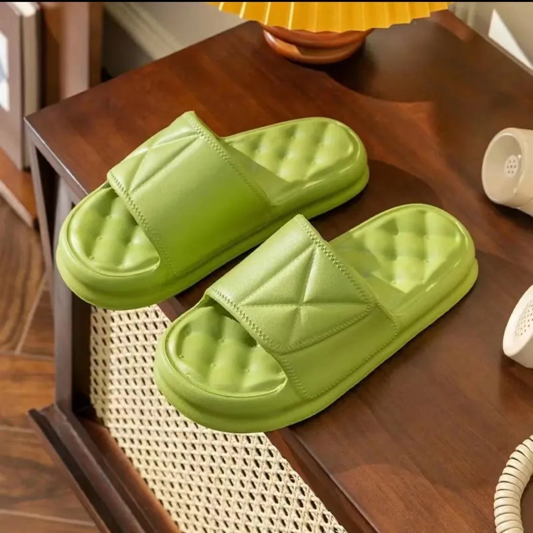 Unisex Macaron Color Slippers – Comfortable Non-Slip Home Shoes