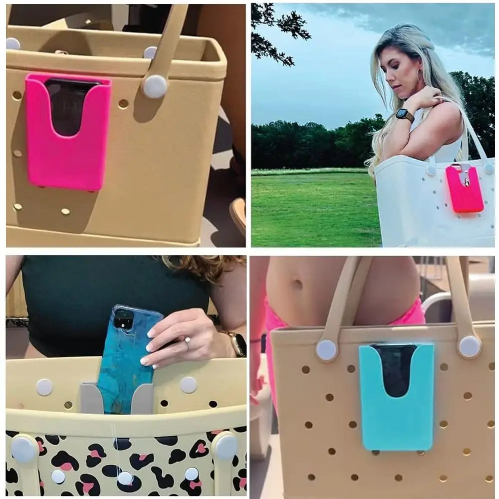 Rubber Phone Holder Charm – DIY Insert Accessory for Beach Bags