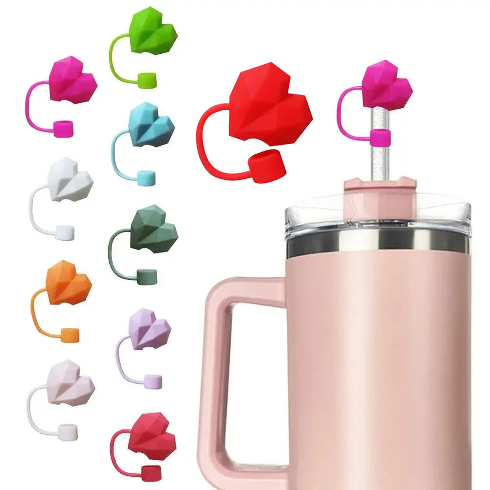 Straw Cover Cap for 30oz 40oz Tumbler Cup, Heart-shaped Straw Topper