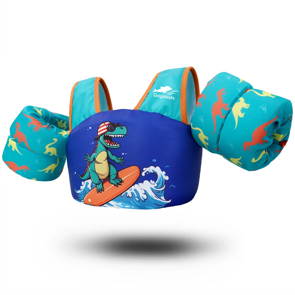 Ceeprints Kids' Float Vest with Arm Sleeves – Safe & Fun Swimming Aid