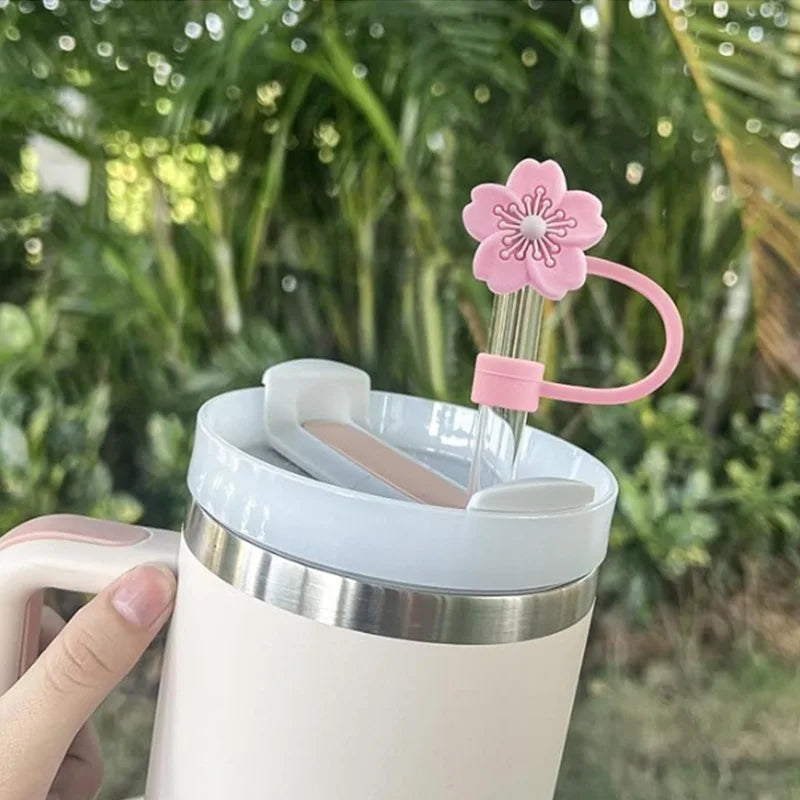 10mm Bow Straw Covers – Cute Reusable Silicone Toppers for Tumbler