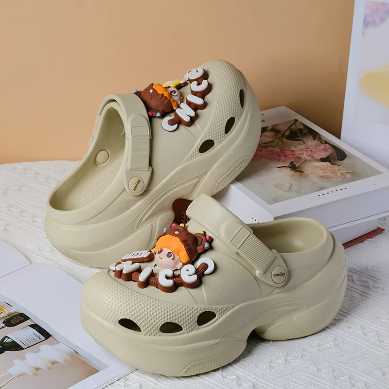 Women’s Summer Wedge Sandals – Breathable Platform Clogs