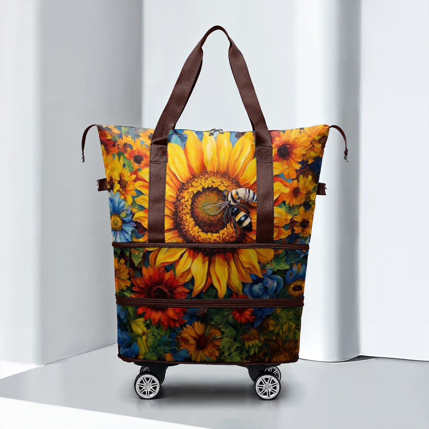 Cee™ Rolling Duffle Bag Sunflower Bee Delight