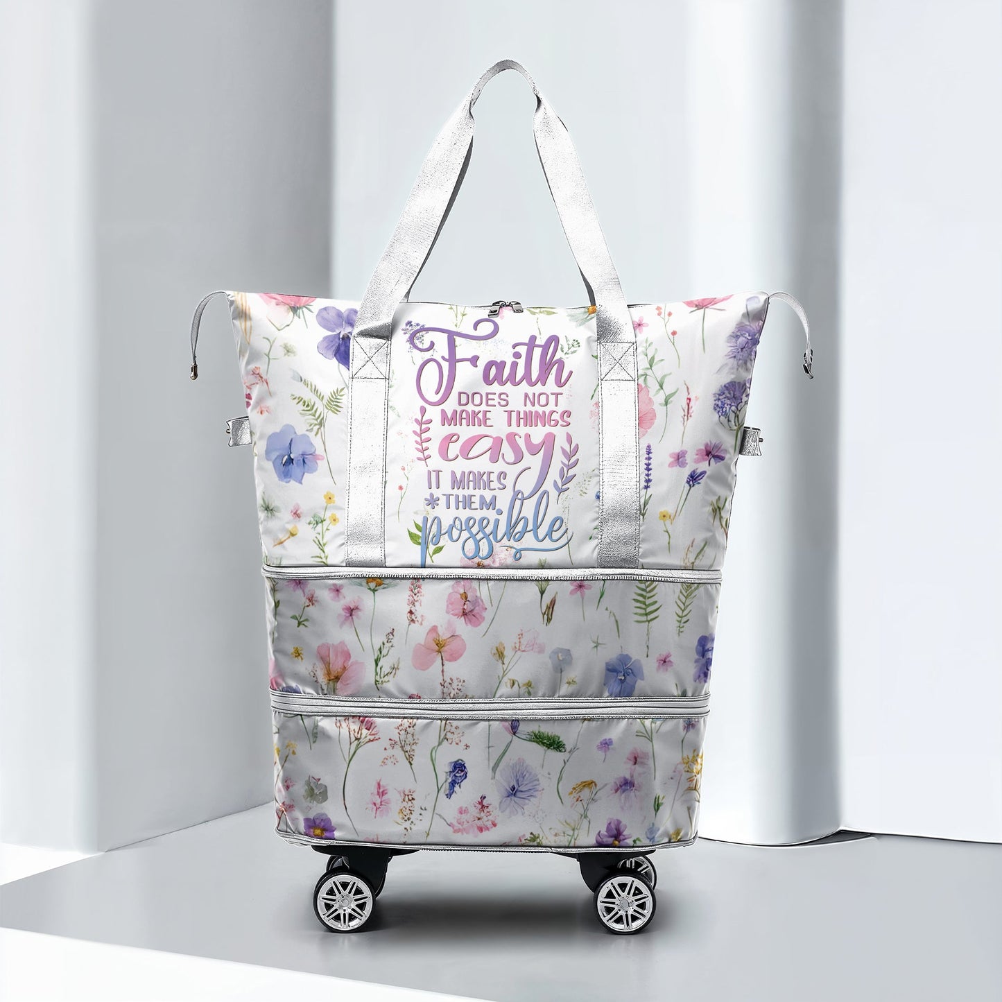 Cee™ Rolling Duffle Bag Faith & Flowers