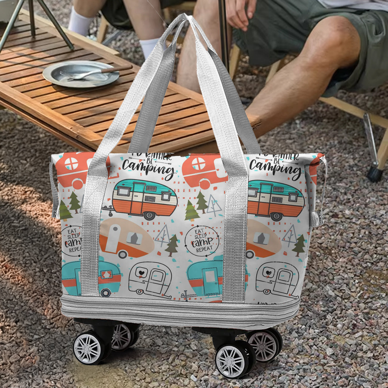 Cee™ Rolling Duffle Bag Campers Delight - Orange