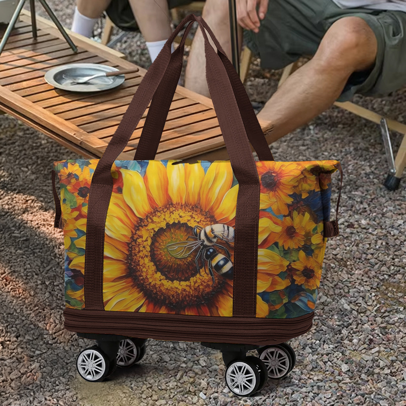 Cee™ Rolling Duffle Bag Sunflower Bee Delight