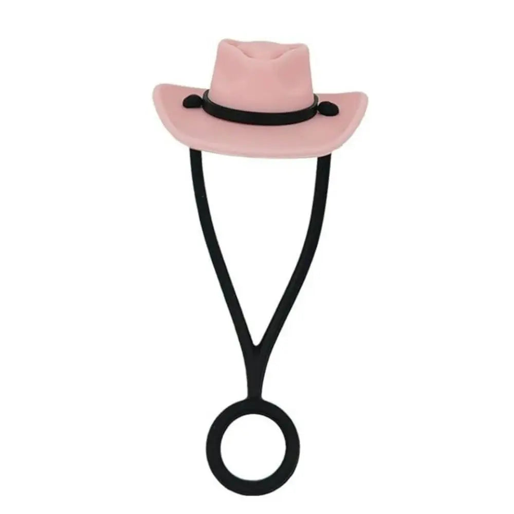 Silicone Cowboy Hat Straw Covers – Cap Compatible for 30/40oz Tumbler, Cowgirl Topper Lid Accessories