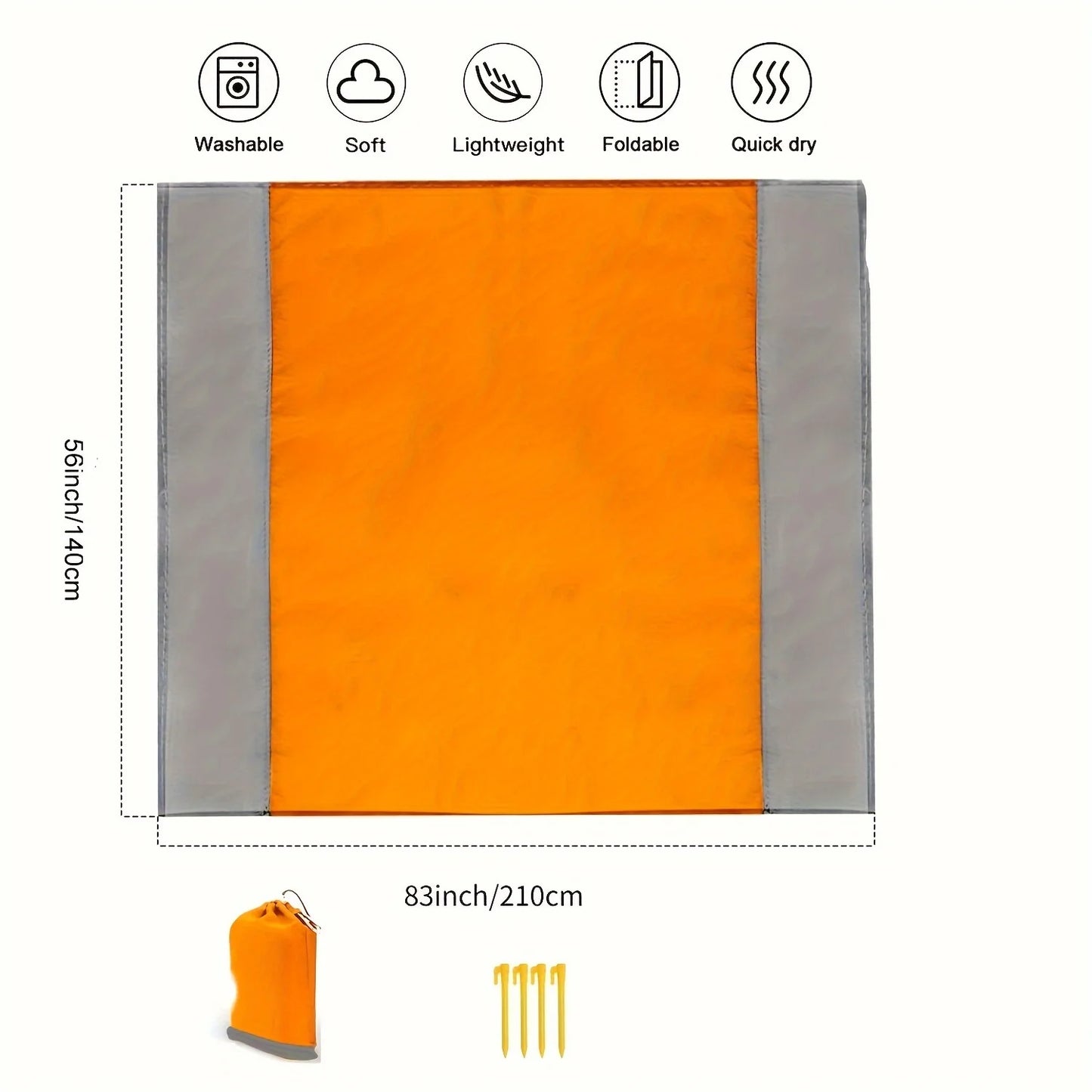 Waterproof & Sandproof Beach Mat – Foldable & Portable