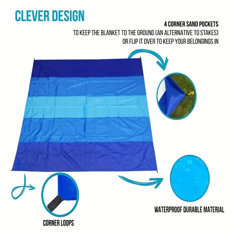 Quick-Dry Waterproof Beach Blanket – Sandproof & Portable