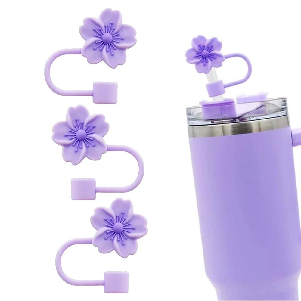 Flower Silicone Straw Covers – Cute Dust Caps for Tumbler Straw Tips