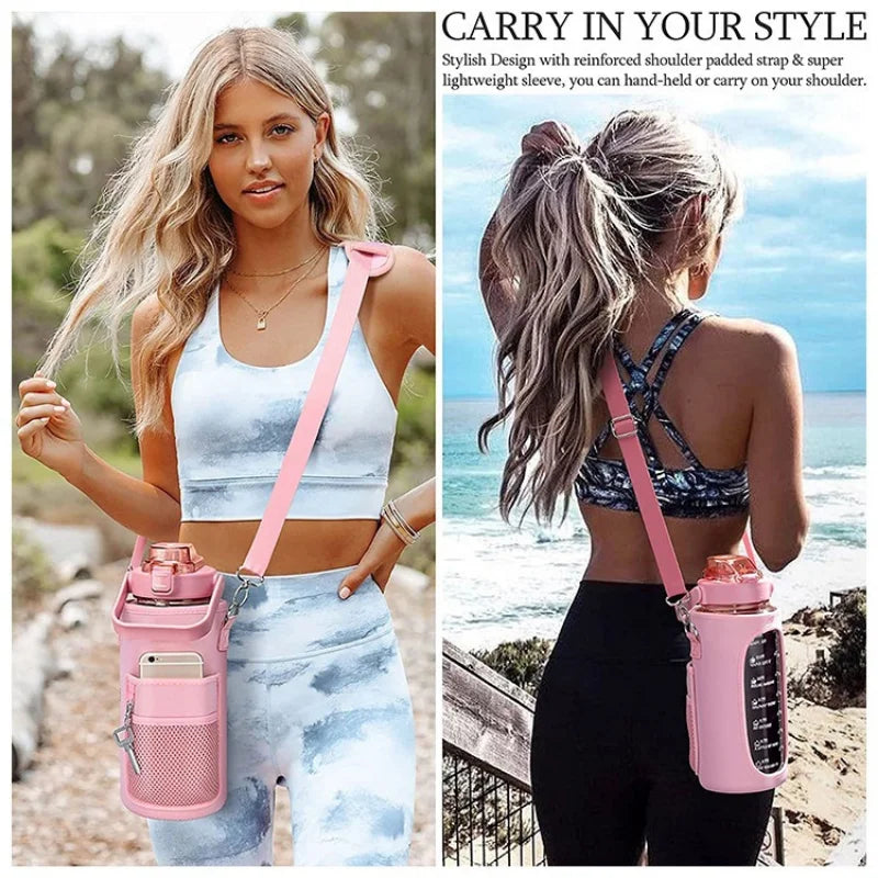 2L Water Bottle Holder – Thermo Pouch with Strap & Carrier Sleeve