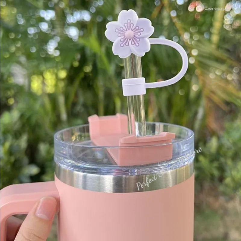 10mm Bow Straw Covers – Cute Reusable Silicone Toppers for Tumbler