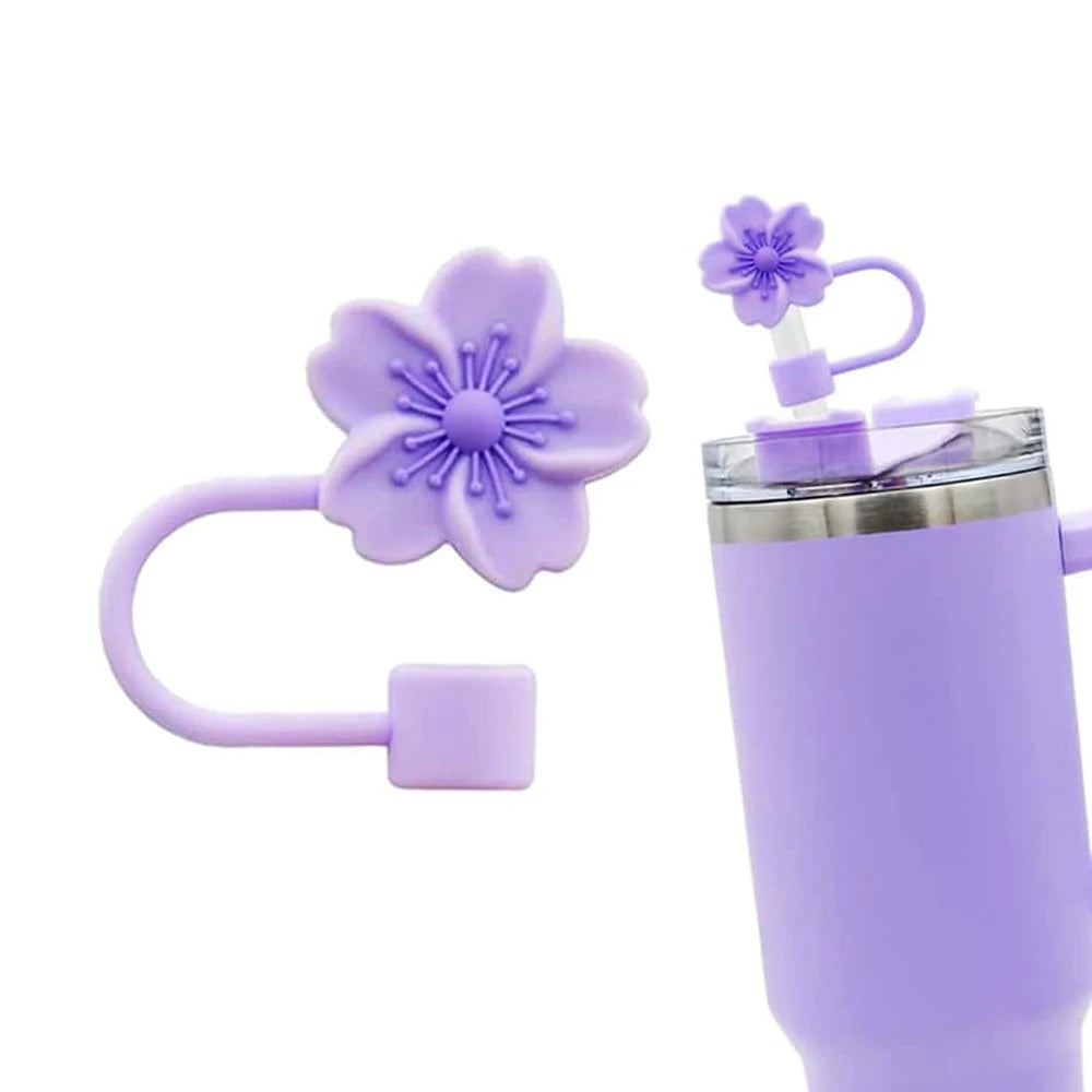 Flower Silicone Straw Covers – Cute Dust Caps for Tumbler Straw Tips