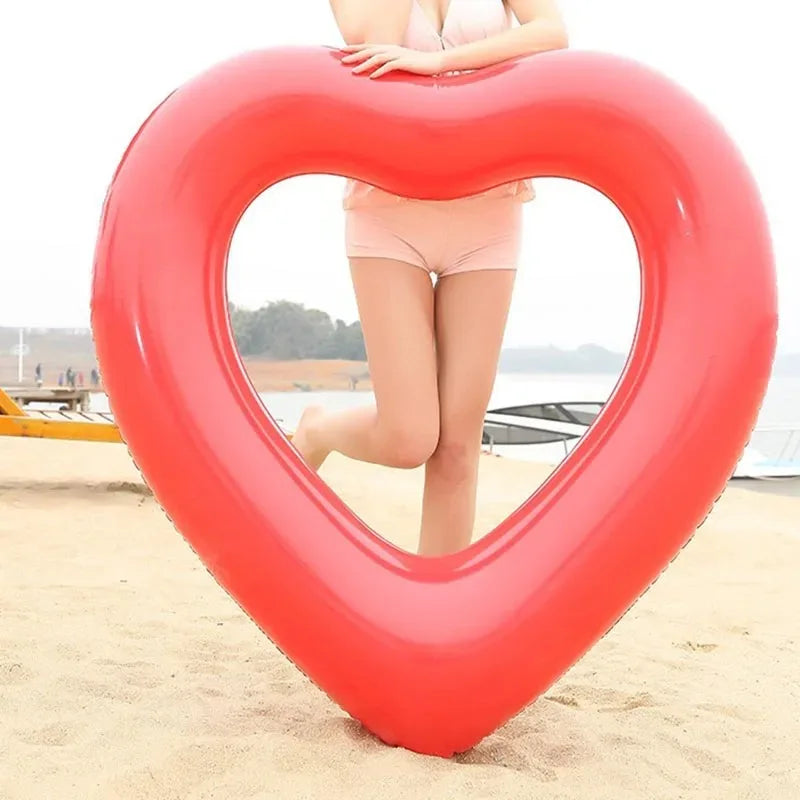 Ceeprints 90'' Sweet Heart Inflatable Swim Ring