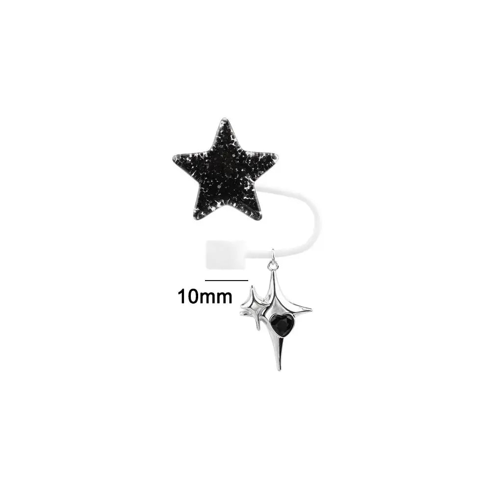 4PCS Star Straw Covers – Cute 10mm Silicone Toppers for Tumblers