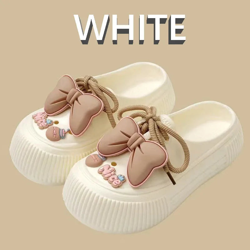 Women’s DIY Platform Sandals – Thick Sole EVA Clogs with Flowers