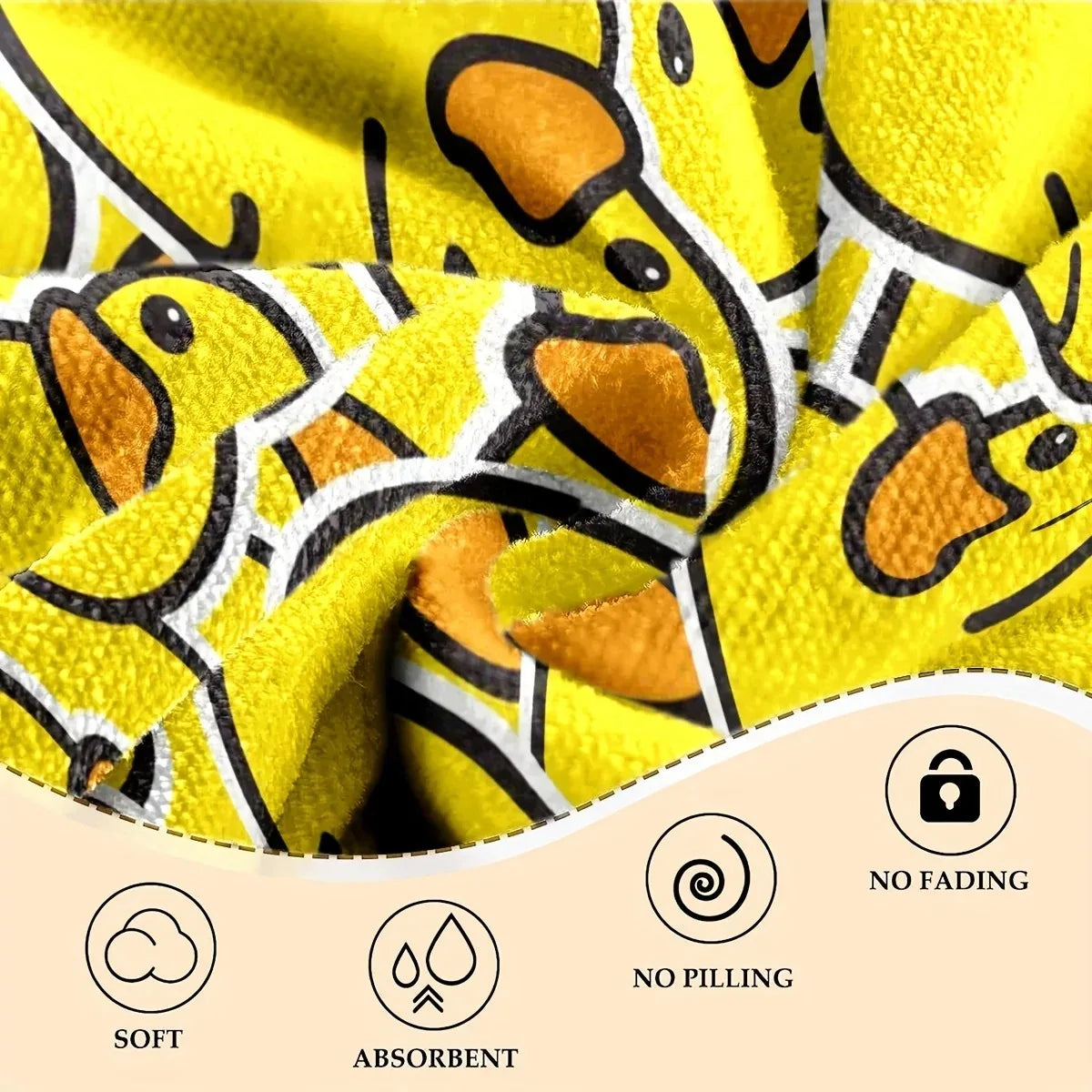 Extra Large Quick-Dry Microfiber Beach Towel – Chic Duck Design