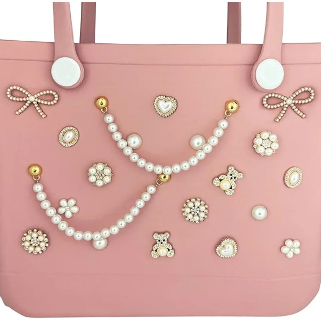 Beach Bag Charms – Pearls, Love, Butterfly & Chain for Simply Southern