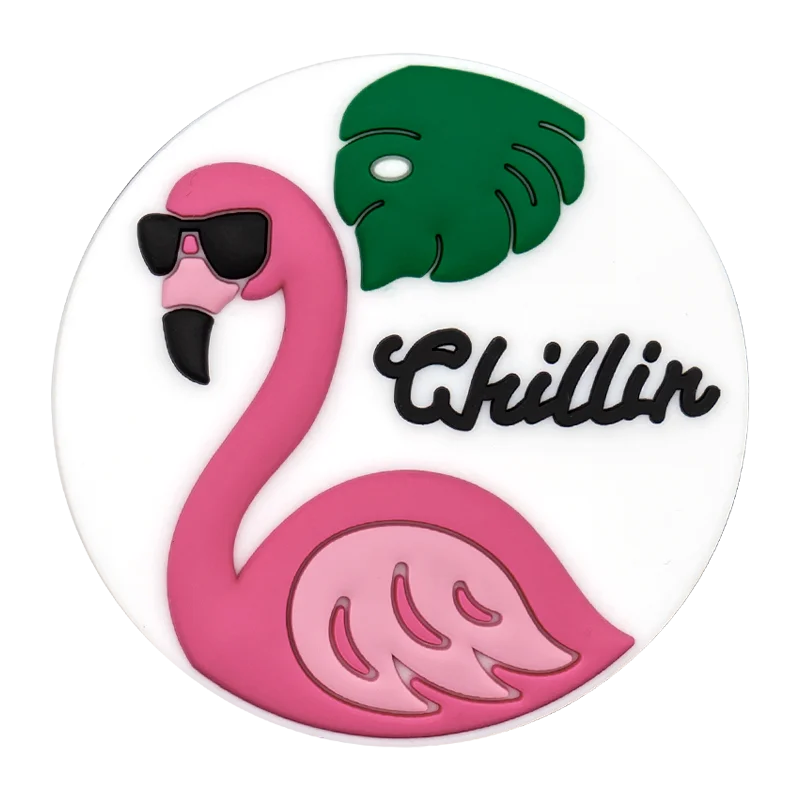 1/12PCS Pink Charms – Cactus, Flower, Flamingo & Bow for Beach Bags