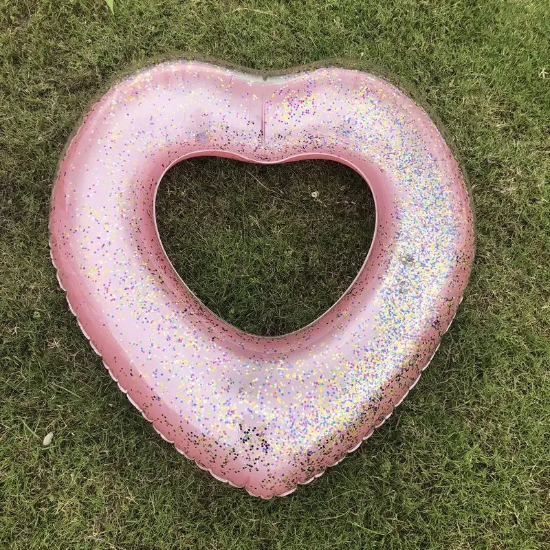 Ceeprints 90'' Sweet Heart Inflatable Swim Ring