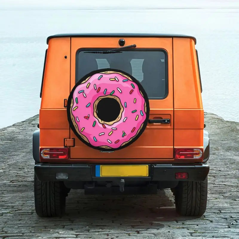 Custom Pink Donut Spare Tire Cover – Fits 14" 15" 16" Wheels