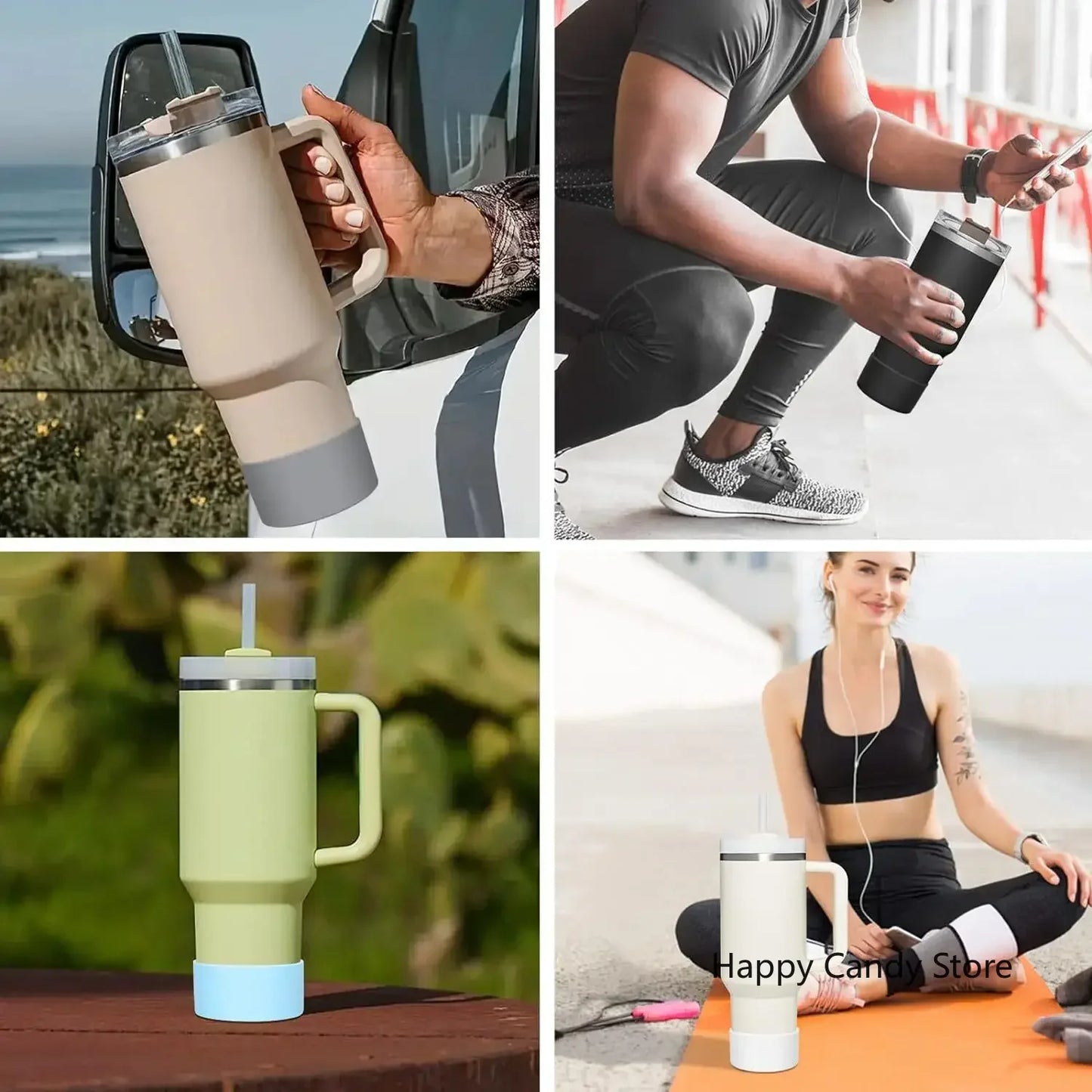 Silicone Protective Sleeve – Non-Slip Boot for 30/40oz Stanley Tumbler with Handle
